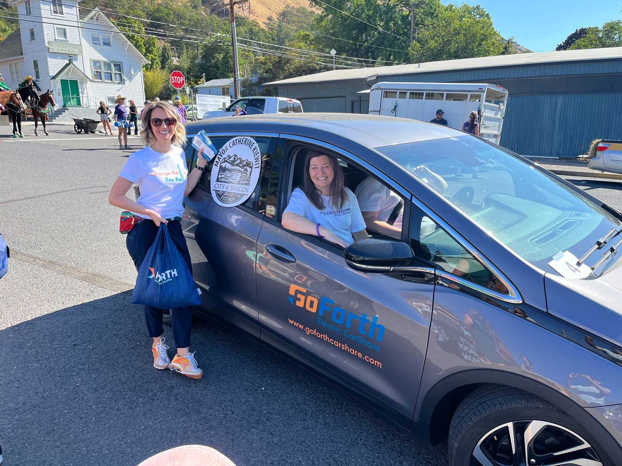 People and Electric Car